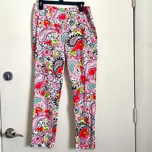 Pappagallo Tart Cherry cropped pant size 8